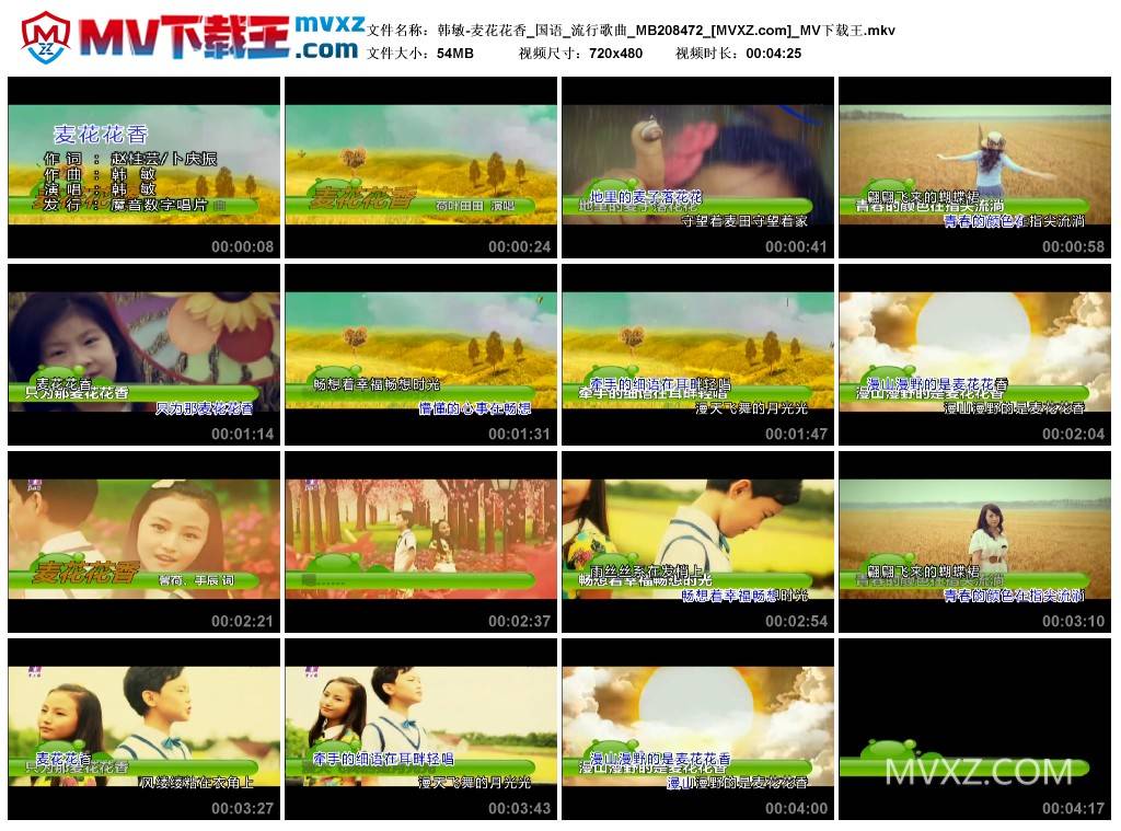 韩敏-麦花花香_国语_流行歌曲_MB208472